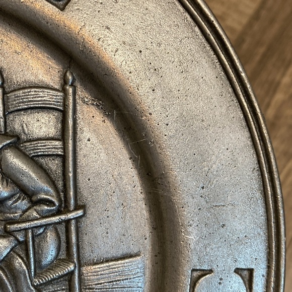 Vintage Sexton Pewter Decorative Plate Home Sweet Home 10” - Picture 4 of 4